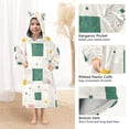 thumbnail image 3 of FORMRS Wearable Blanket Hoodie with Sleeves for Kids Cozy Flannel Sweatshirt, Green Abstract Pattern, 3 of 7