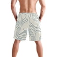 thumbnail image 4 of Ckdifva Topographic Map Blue Lines Men's Board Shorts Swim Trunks Drawstring Summer Beach Golf Shorts Quick Dry with Pockets, 4 of 8