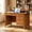 Rustic Brown, variant on 4 Ever Winner Computer Desk, 47.5 in Wood Home Office Desk with Hutch and 4 Drawers, Monitor Stand, Espresso Brown