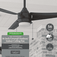 thumbnail image 2 of Better Homes & Gardens 56” Matte Black Indoor/Outdoor Ceiling Fan with Light, 2 of 11