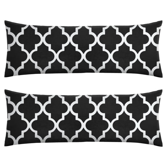 Checkered Body Pillow Cover 20x54 - Breathable Long Pillowcase with Hidden Zipper, Vintage Plaid Pillow Slipcover for Adults, Maternity & Decor
