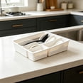 thumbnail image 4 of Lenkho Plastic Kitchen Drawer Silverware Organizer, Adjustable Utensil Divider Tray, Cutlery Storage Holder for Spoons, Forks, Knives, Chopsticks, 4 of 6