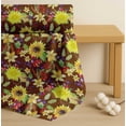 thumbnail image 4 of Soimoi Cotton Cambric Fabric Leaves & Sunflower Watercolor Printed Fabric 1 Yard 42 Inch Wide, 4 of 7