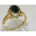 thumbnail image 2 of LBG British Made Classic Solid 10k Yellow Gold Natural Sapphire Womens Solitaire Ring - 33 size options - Size 5.25, 2 of 7
