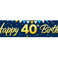thumbnail image 4 of Blue Golden Themed Happy 40th Birthday Banner Background Backdrop Party Supplies Birthday Decoration Photography Props Balloon Star Party Decorations, 4 of 8