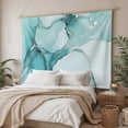 thumbnail image 3 of Marble Turquoise Tapestry for Bedroom Wall Hanging Tapestry, Abstract Nature Cracks Silver Wavy Ceiling Backdrop Tapestries Poster Blanket Wall Decor for Teens Room Living Room Dorm 55" x 73", 3 of 8
