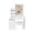 White, variant on Hommoo Modern Fluted Vanity Desk Set, Makeup Vanity Dressing Table with Adjustable Brightness LED Lighted Mirror, 4-Drawer and Storage Shelves, Hair Dryer Holder and Power Socket, and Stool, Walnut
