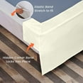 thumbnail image 3 of HNB Store Magic Bed Skirt 10" in Drop Split Corners Microfiber Pleated (Twin-Ivory), 3 of 6
