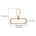 thumbnail image 2 of Uxcell 10 pack Swivel Clasps, 2" Oval Ring Lobster Clasp Claw Push Gate Snap Hook, Gold, 2 of 6