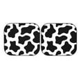 thumbnail image 7 of Balery Cow Print Black White Sun Shield 2 Pack For Car Front Windows Foldable Sun Visor Protector Blocks Max Uv Rays And Keeps Your Vehicle Cool For Most Sedans Suv Truck, 7 of 7