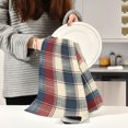 thumbnail image 6 of Multi Color Lines Kitchen Towels 6-Piece Pack Tea Towels for Kitchen Decorative Waffle Design 28x18in, 6 of 7