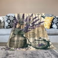 thumbnail image 2 of Orinice Lavender Flowers Butterfly Warm Lightweight Blanket Soft Fleece Blankets All Seasons Decor Gift 60x80in, 2 of 6