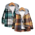 thumbnail image 3 of MXIEZI Boys Spring Fall Bottoming Jacket Kid Clothes 18 Months - 7 Years Toddler Baby Plaid Shirts Hooded Long Sleeve T-Shirt Tops, 3 of 9
