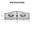 thumbnail image 4 of Chery Industrial Outdoor Dual Swing Iron Gate for Driveway, Security Gate, Outdoor Fence Gate, Vienna Style for Yard, Backyard Patio（20'Deer）, 4 of 7