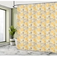 thumbnail image 4 of Ambesonne Vintage Yellow Shower Curtain, Love Flower Theme, 69"Wx84"L, Brown Yellow and Beige, 4 of 4