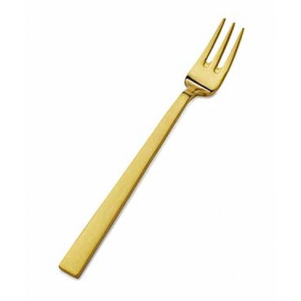 Roman 6 1/4" Extra Heavy Oyster / Cocktail Fork GOLD MATTE,PVD Coated