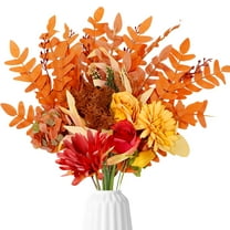 Artificial Fall Flowers Bouquets Fake Silk Flowers with Fall Florals Stems for Home Wedding Thanksgiving Table Centerpiece Decor