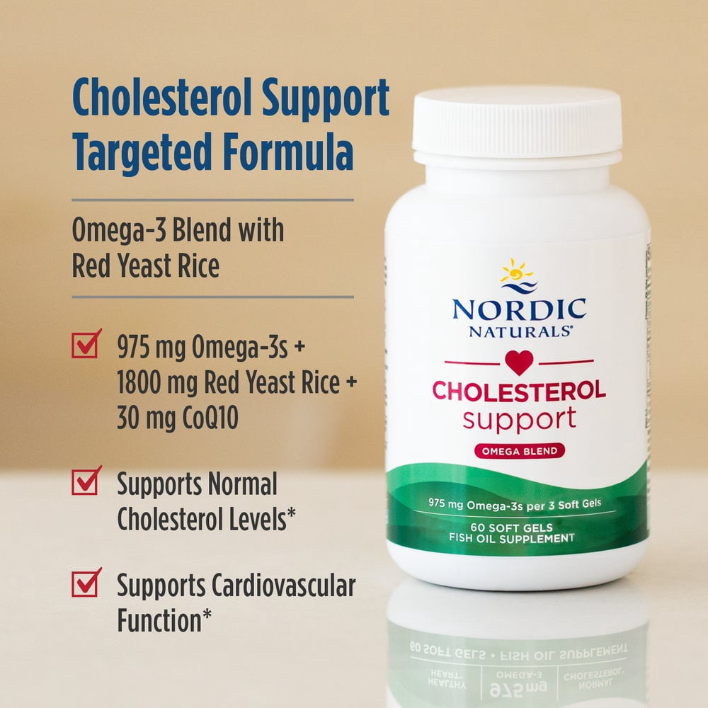 Nordic Naturals Cholesterol Support Softgels, 1152 Mg, Antioxidant Support, 60 Ct