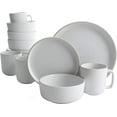 thumbnail image 4 of Gibson Home Zuma 16 Piece Stoneware Plates, Bowls, & Mugs  Dinnerware Set - Matte White, 4 of 6