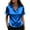Blue, variant on Womens Silk Satin T Shirts Short Sleeve Tops Button down Breathable Blouses Solid Dressy Summer Tees