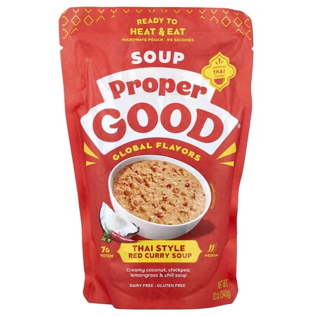 Proper Good, Thai Style, Red Curry Soup, Medium, 12 oz Pack of 2