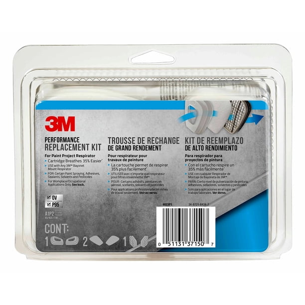 Kit de repuesto para respiradores serie 3M 6000, filtros OV/P95