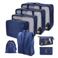 thumbnail image 1 of Juego de bolsas organizadoras de viaje, juego de embalaje de maleta, estuches de almacenamiento, organizador de equipaje portátil, ropa, bolsa de zapatos, 8/7/6 piezas, 1 of 4