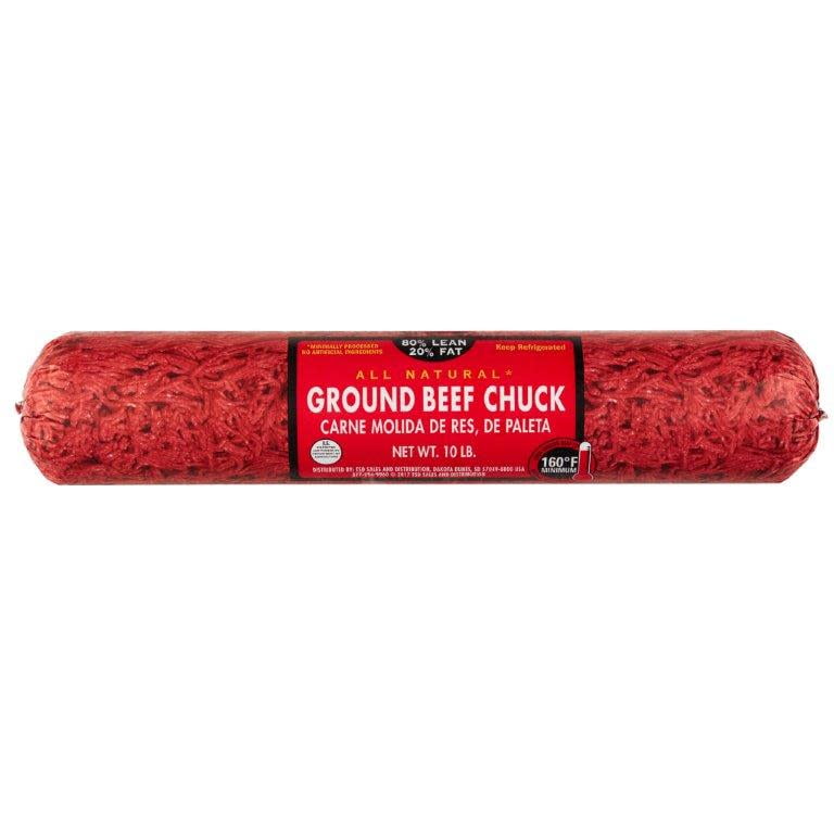 All Natural* 80 Lean/20 Fat Ground Beef Chuck Roll, 10 lb Walmart
