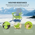 thumbnail image 5 of WestinTrends Malibu 5-Piece HDPE Adirondack Chair Outdoor Patio Conversation Set, Lime, 5 of 15