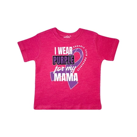 

Inktastic Chronic Pain I Wear Purple For My Mama Gift Toddler Boy or Toddler Girl T-Shirt