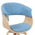 thumbnail image 5 of Summer Mid-Century Upholstered Dining Chair in Light Blue and Patterned Oak Finish, 5 of 6