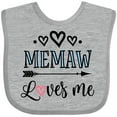 thumbnail image 3 of Inktastic Memaw Grandma Loves Me Girls Baby Bib, 3 of 4