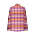 thumbnail image 4 of ZVAVZ Womens Clothing Clearance under $5 Womens Plaid Shacket Jacket Hooded Color Block Jacket Long Sleeve Button Down Flannel Jackets Warm Coat Fall Plus Size Tops With Pockets, 4 of 6