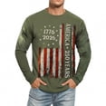 thumbnail image 5 of KHONTS Men's USA 250th Anniversaries T Shirts Long Sleeve Crew Neck Printed Tees Slim Fit Casual Fashion Tops Army Green S, 5 of 5