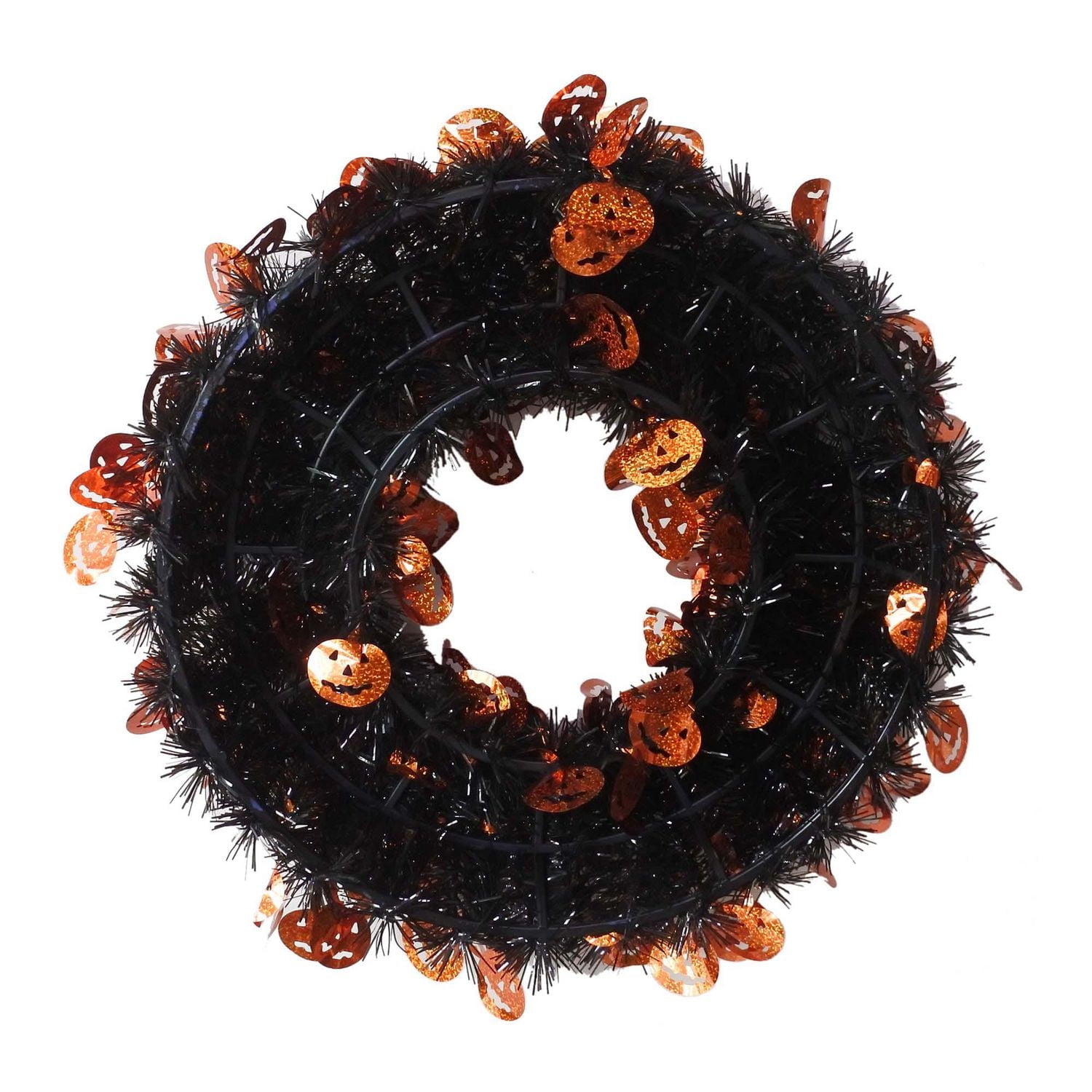 Couronne ronde d'Halloween Couronne ronde de citrouille d'Halloween