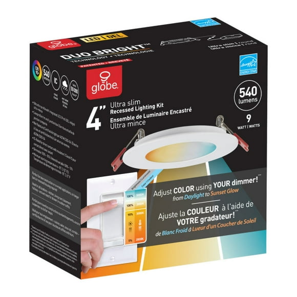 Lámpara empotrable sin tubo Globe Electric Ultra Slim de 9 W