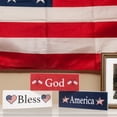 thumbnail image 4 of JennyGems God Bless America Signs, Wood Block 3pc Set, Patriotic American Decorations, USA Tiered Tray Decor, Patriotic Decor, Made in USA, 4 of 12