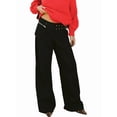 thumbnail image 2 of Low Rise Baggy Pants for Women Adjustable Waisted Wide Leg Boyfriend Pants Vintage Straight Loose Trousers Black L, 2 of 9