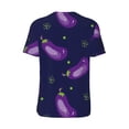 thumbnail image 3 of Rocae Eggplant for Breathable Men's Baseball T-Shirt Fashionable Casual Baseball Jersey, Moisture-wicking Sportswear X-Large, 3 of 9