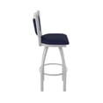 thumbnail image 4 of 870 Hadleigh 25" Swivel Counter Stool with Anodized Nickel Finish and Canter Twilight Seat and Back, 4 of 5