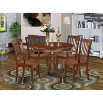 East West Furniture Dining Room Set Mahogany, HLDA5-MAH-W