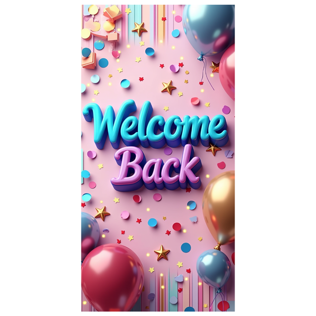 Welcome Back Banner for Office School Decorations with Balloons Colorful Pencils Party Supplies and Festive Backdrop for Event Celebration Classroom Decor
