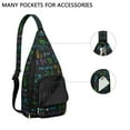 thumbnail image 2 of Scientific Knowledge Chest Bag&nbsp;- Waterproof Laboratory Print Crossbody Sling Pack, Lightweight Shoulder Bag for Biology Students, 2 of 4