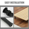 thumbnail image 3 of OATIPHO 6Pcs Black Adjustable Leveling Feet T Shaped Bed Frame Support Legs Made of Durable PP, 3 of 8