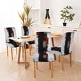 thumbnail image 4 of muroi Grey Chair Covers Chair Seat Covers Set of 4 Chair Seat Covers Removable Washable Parson Chair Covers for Dining Room Living Room Kitchen, 4 of 6