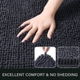 thumbnail image 3 of Alfombra de baño LOCHAS Luxury Shaggy, 60 x 120 cm, color gris oscuro, 3 of 6