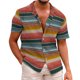 thumbnail image 1 of Camisas Para Hombre Manga Larga De AlgodóN Camisas informales de para hombre, camisa holgada con botones estampados y cuello vuelto, camiseta de manga corta, camisa de playa hawaiana (Red, XXL), 1 of 6
