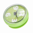 thumbnail image 3 of Espejo de pared con ventosa impermeable para ventana, baño, ducha, reloj, accesorios de baño, color verde, 3 of 14