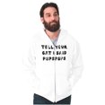 thumbnail image 3 of Funny Tell Your Cat I Said Psps Joke Unisex Fleece Graphic Zip Up Hoodie Brisco Brands 4X, 3 of 6
