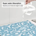 thumbnail image 3 of Uemuo Blue Snake Pattern Dish Drying Mat,16*18 inch Absorbent Dish Drainer Kitchen Counter,Large Size Dish Drying Pad for Countertops,Sinks,Draining Racks, 3 of 6